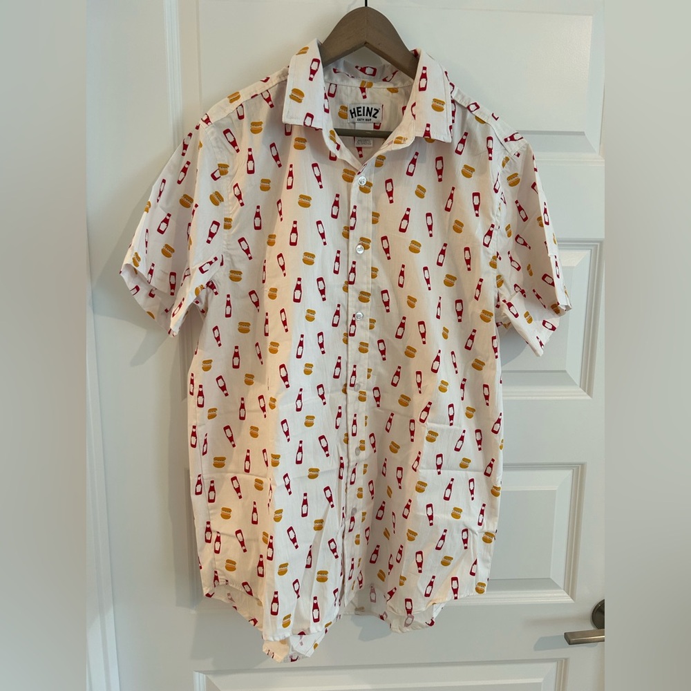 Heinz Men’s Ketchup Shirt White Red Size 2XL